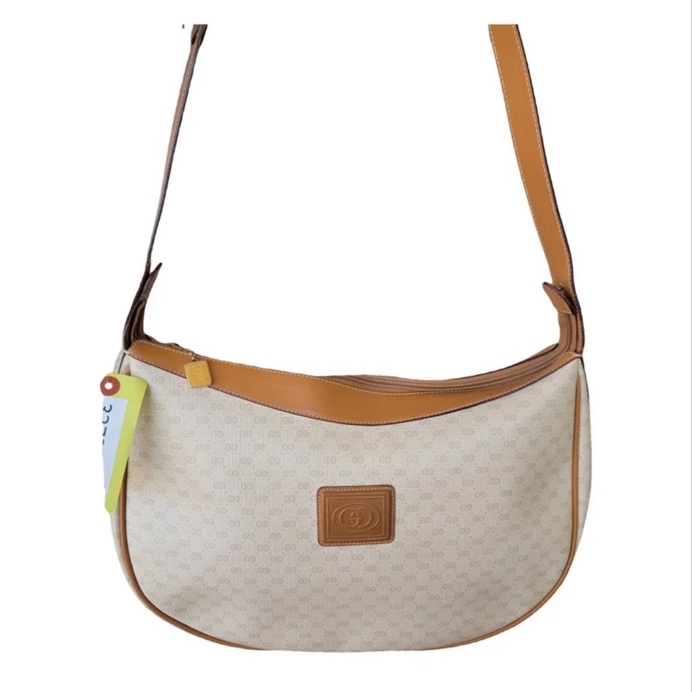 Gucci Cream and Brown Shoulder Bag